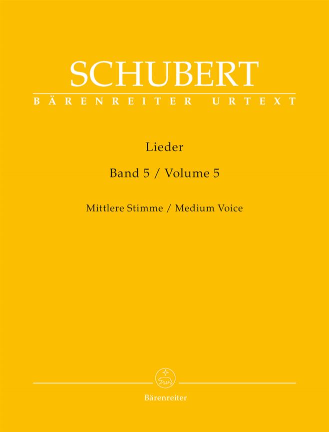 Lieder - Volume 5 - Mittlere Stimme / Medium Voice - zpěv a klavír