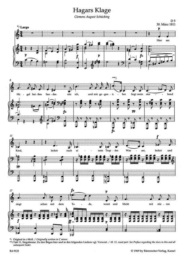 Lieder - Volume 5 - Mittlere Stimme / Medium Voice - zpěv a klavír