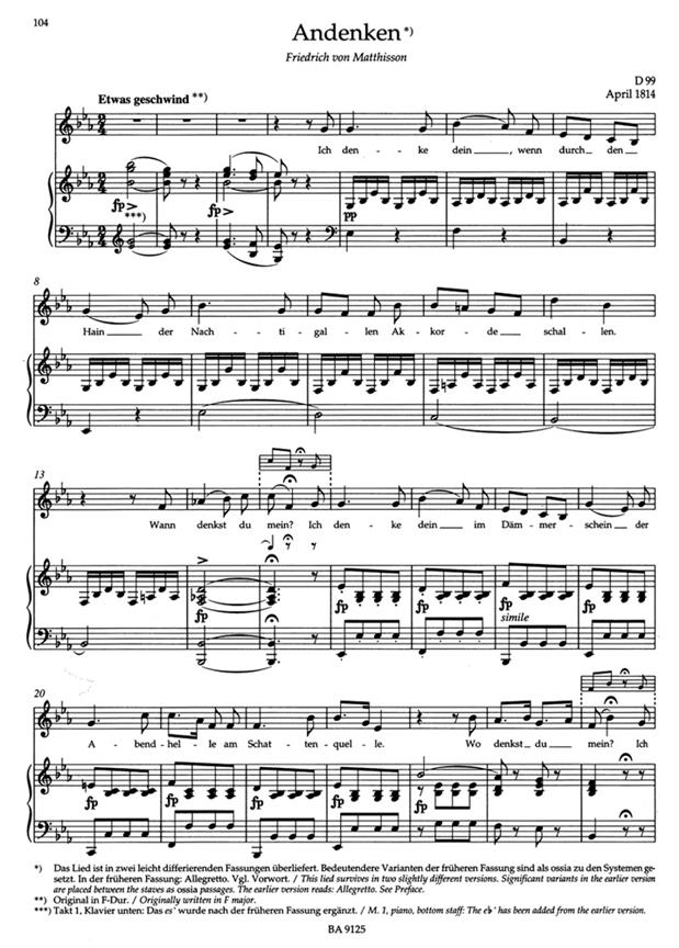 Lieder - Volume 5 - Mittlere Stimme / Medium Voice - zpěv a klavír