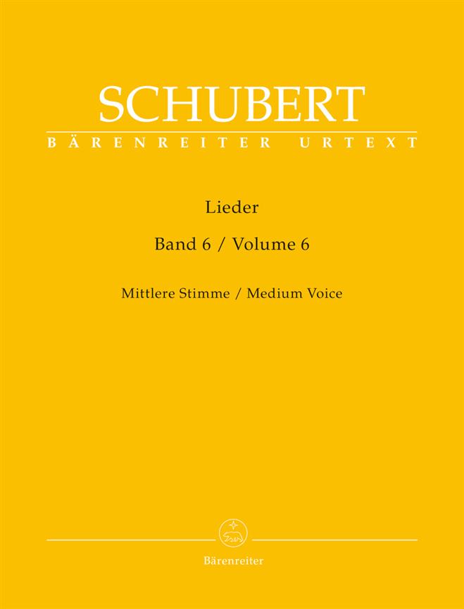 Lieder, Volume 6  - Mittlere Stimme / Medium Voice - zpěv a klavír