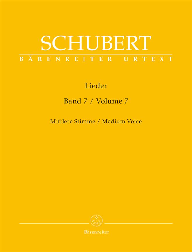 Lieder Volume 7 - Medium Voice D182 - D 260 - Mittlere Stimme / Medium Voice - zpěv a klavír