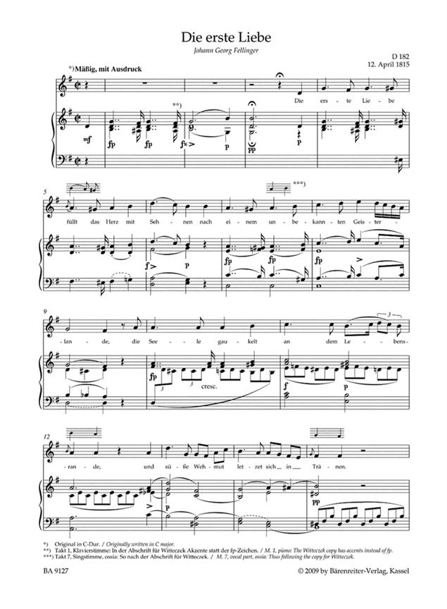 Lieder Volume 7 - Medium Voice D182 - D 260 - Mittlere Stimme / Medium Voice - zpěv a klavír