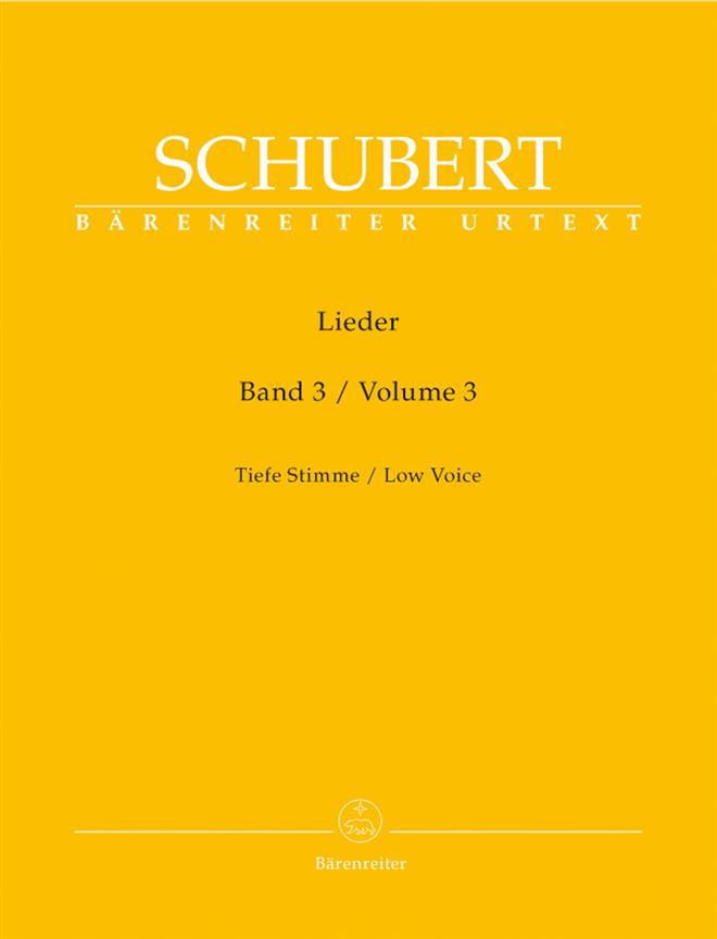 Lieder Band 3 - Tiefe Stimme / Low Voice - zpěv a klavír