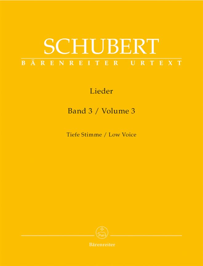 Lieder Band 3 - Tiefe Stimme / Low Voice - zpěv a klavír