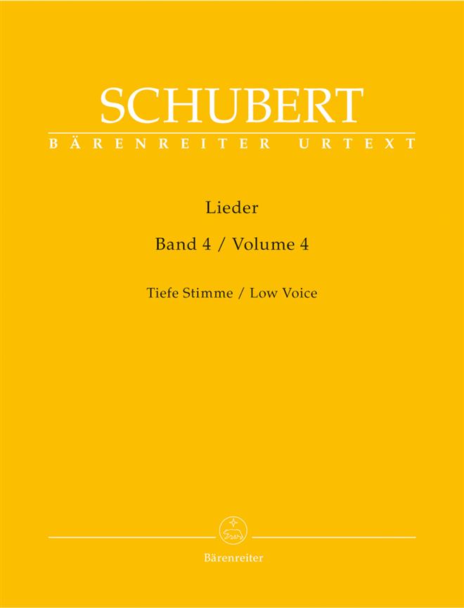 Lieder Band 4 - Tiefe Stimme / Low Voice - zpěv a klavír