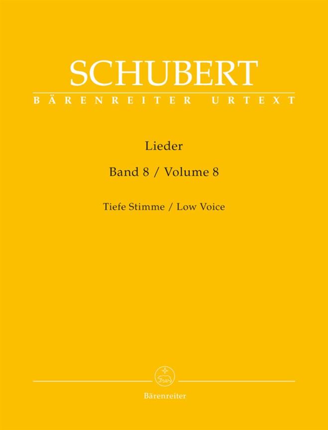 Lieder Volume 8 - Low Voice D 262 - D 323 - Tiefe Stimme / Low Voice - zpěv a klavír