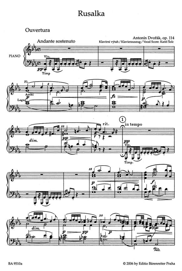 Rusalka Opus 114 - zpěv a klavír