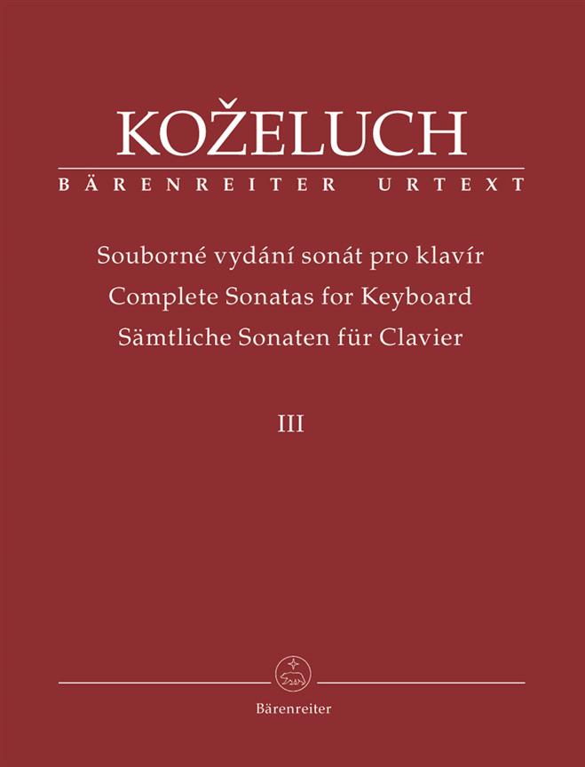 Samtliche Sonaten fur Clavier III - Sonatas 25-37 - na klavír