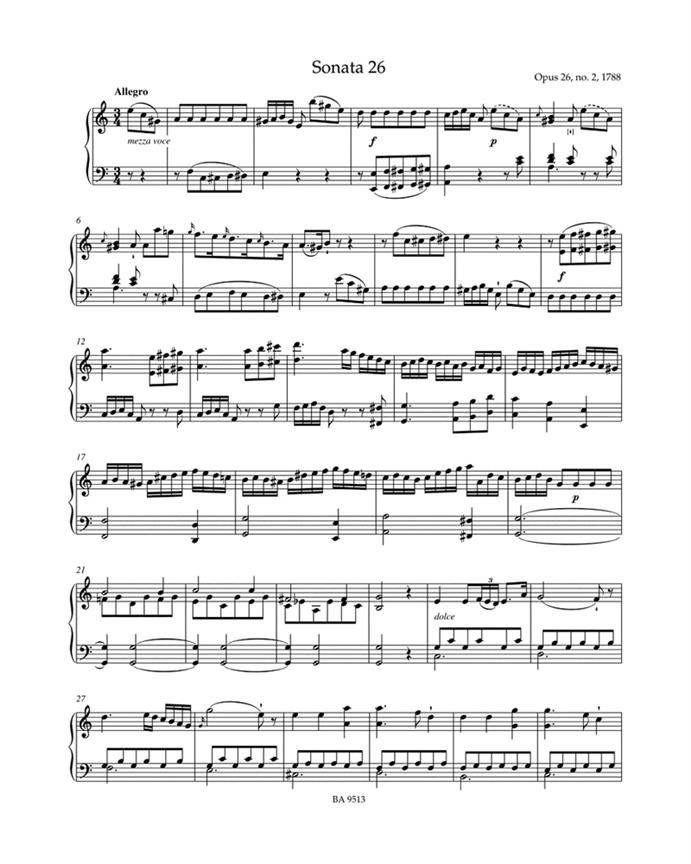 Samtliche Sonaten fur Clavier III - Sonatas 25-37 - na klavír