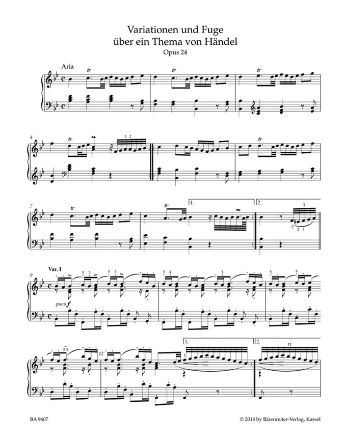 Variations and Fugue on a Theme by Handel - na klavír
