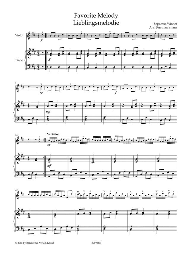 Violin Recital Album, Volume 1 - First Position - housle a klavír