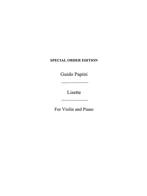 Guido Papini: Lisette Op.87