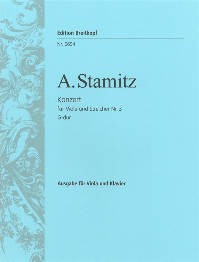 Violakonzert Nr.3 G-dur / Viola Concerto No.3 - Ausgabe für Viola und Klavier / Viola and Piano - viola a klavír