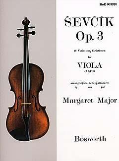 Sevcik Opus 3 - 40 Variations for Viola - arranged by Margaret Major - pro violu