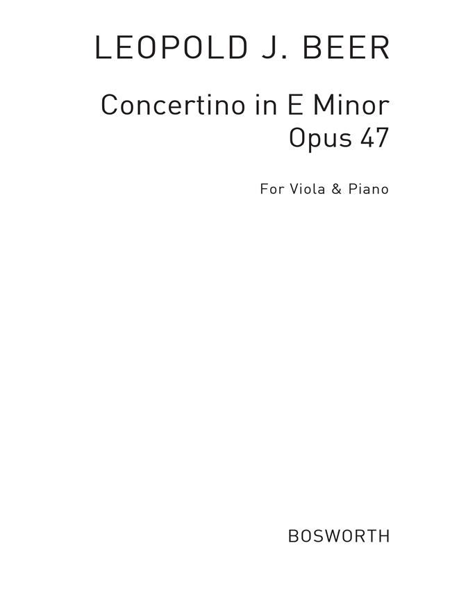 Concertino In E Minor Op. 47 - For Viola and Piano - viola a klavír