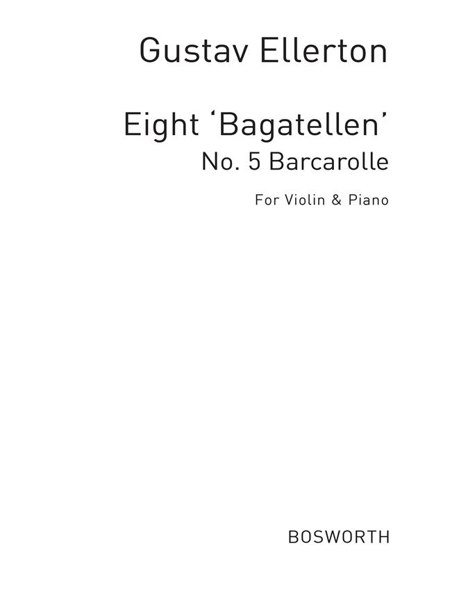 Barcarolle For Violin And Piano Op.18 No.5 - housle a klavír