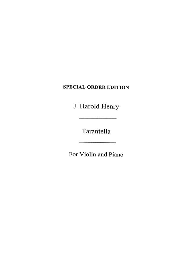 Henry, J H Tarantella Vln/Pf