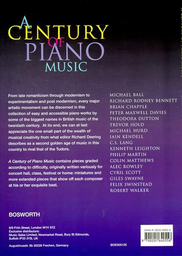 A Century Of Piano Music -  Grades 1-4 Selected and Edited by Richard Deering - pro klavír