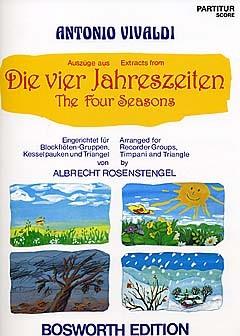 Die Vier Jahreszeiten (Auszüge) - für Blockfötengruppen, Kesselpauken und Timpani - flétnový soubor