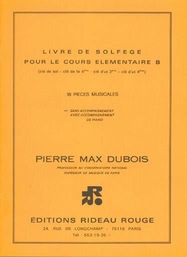 Livre de Solfège : Cours élémentaire B - sans accompagnement - pro všechny nástroje
