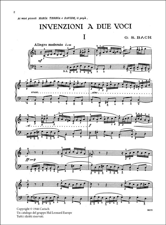 15 Invenzioni A 2 Voci, Per Fisarmonica - pro akordeon