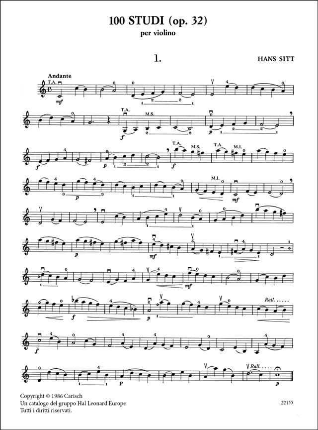 100 Studi Op. 32 per Violino - Volume 1 - pro housle