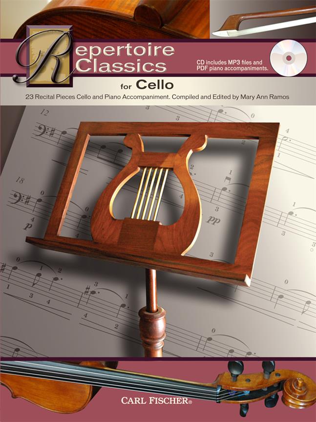 Repertoire Classics for Cello - 23 Recital Pieces Cello and Piano Accompaniment. Compiled and Edited by Mar - pro violoncello