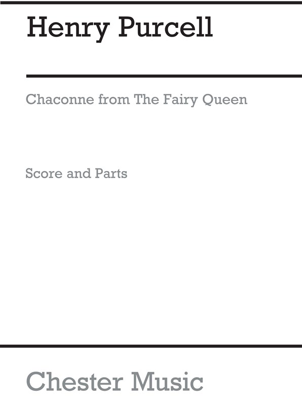 Purcell, H Chaconne From The Fairy Queen Chester Recorder Series No.3