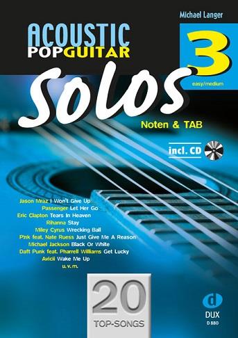 Acoustic Pop Guitar Solos 3 - Noten & TAB