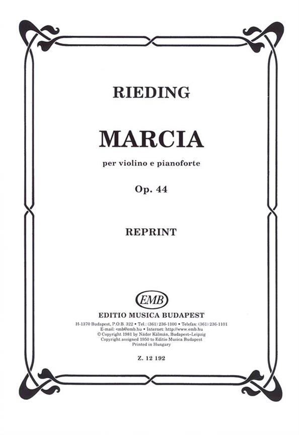 Marcia per violino e pianoforte - pro housle a klavír