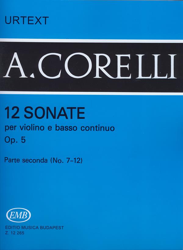 12 sonate per violino e basso continuo II op. 5 - pro housle a klavír