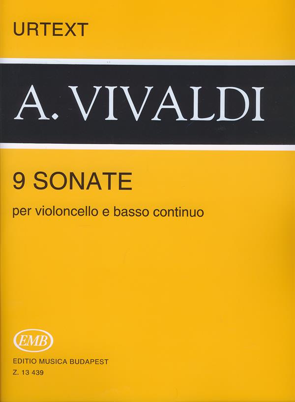 9 Sonatas For Cello And Piano - per violoncello e basso continuo - pro violoncello a klavír