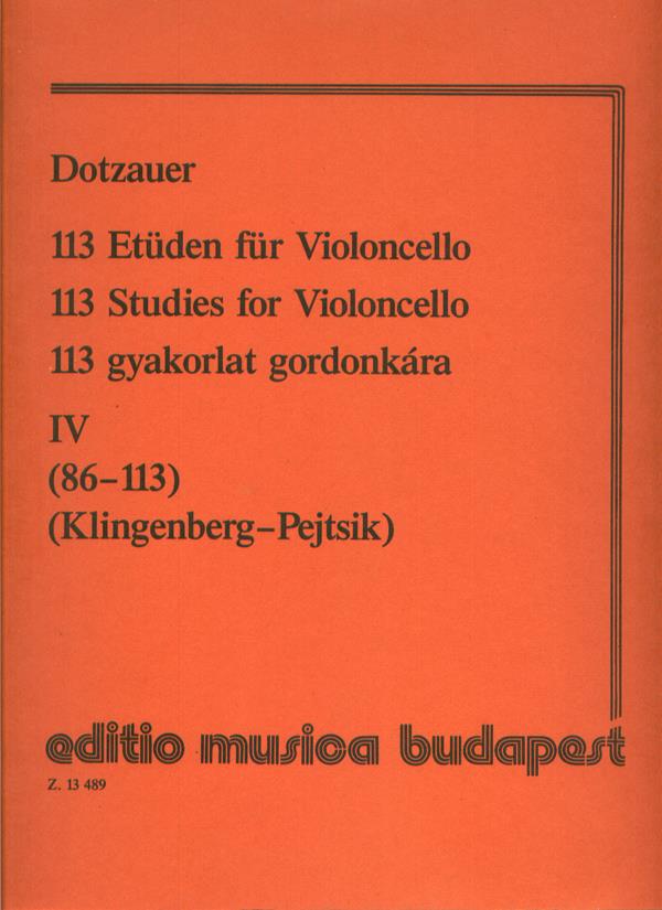113 Etüden - Volume 4 pro violoncello