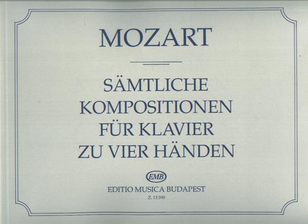 Sämtliche Kompositionen für Klavier zu vier Händen - Sonaten (KV 19, 381, 358, 497, 521, 357), Andante KV 501 - pro čtyřruční klavír