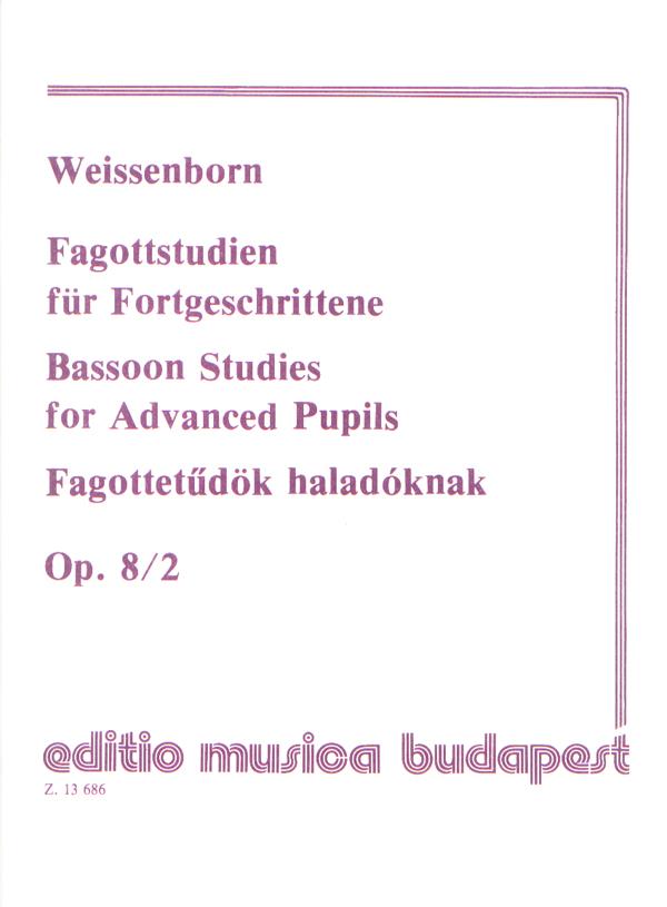 Fagottstudien für Anfänger II op. 8-2 - škola hry pro fagot