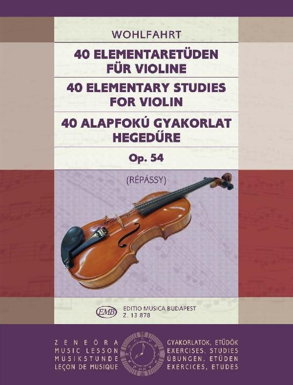 40 Elementaretüden op. 54 - školy a cvičení pro housle