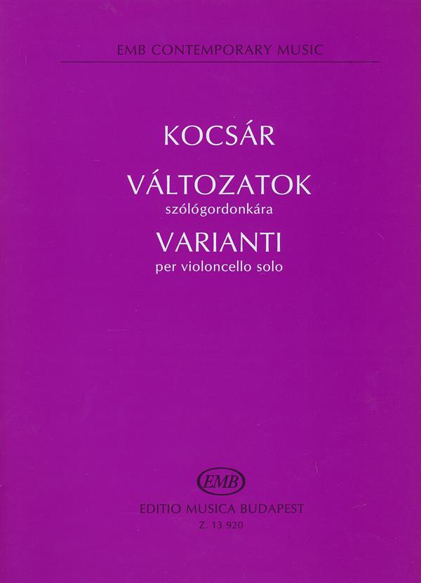 Varianti per violoncello solo - pro violoncello