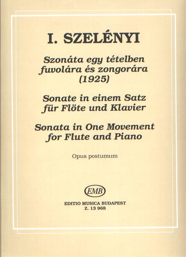 Sonate in einem Satz (1925) op.post. - pro příčnou flétnu a klavír