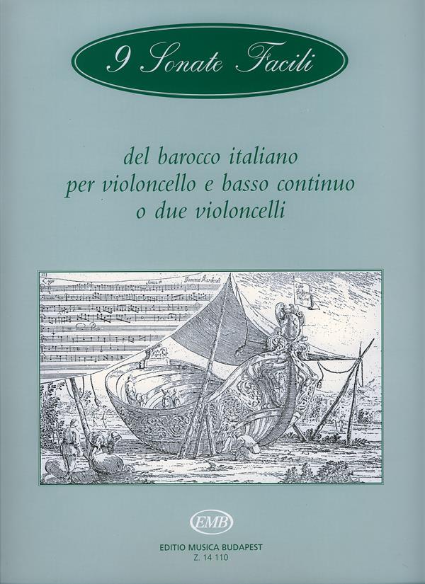 9 Sonate facili del barocco italiano per violoncel - pro violoncello a klavír