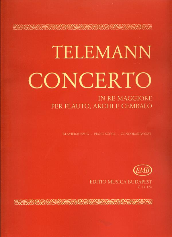Concerto in re maggiore per flauto, archi e cZalo - pro příčnou flétnu a klavír