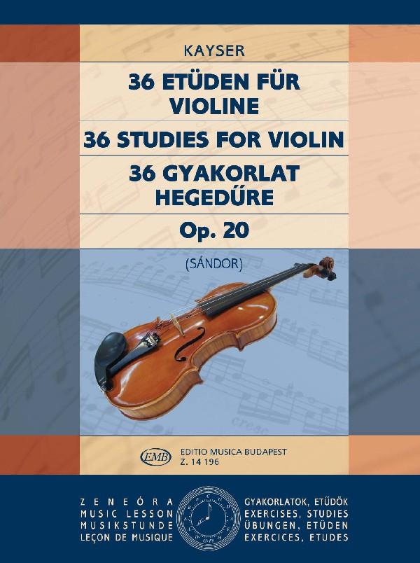 36 Etüden op. 20 - školy a cvičení pro housle