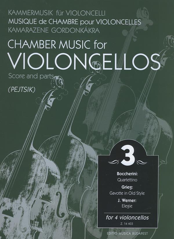 Chamber Music for/ Kammermusik für Violoncelli 3 - for 4 violoncellos - pro dvě a více violoncell