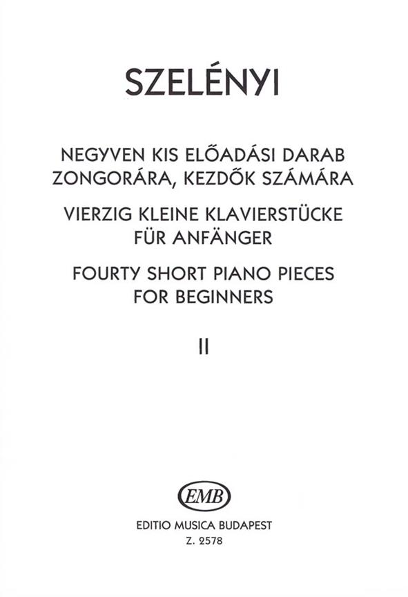 40 kleine Klavierstücke - für Anfänger - pro klavír