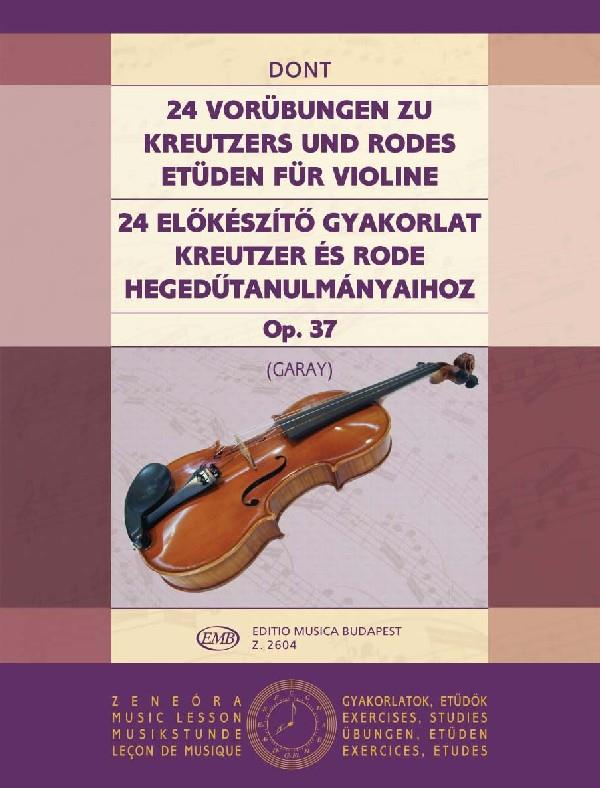24 Vorübungen op. 37  - zu Etüden von Kreutzer und Rode - etudy pro housle