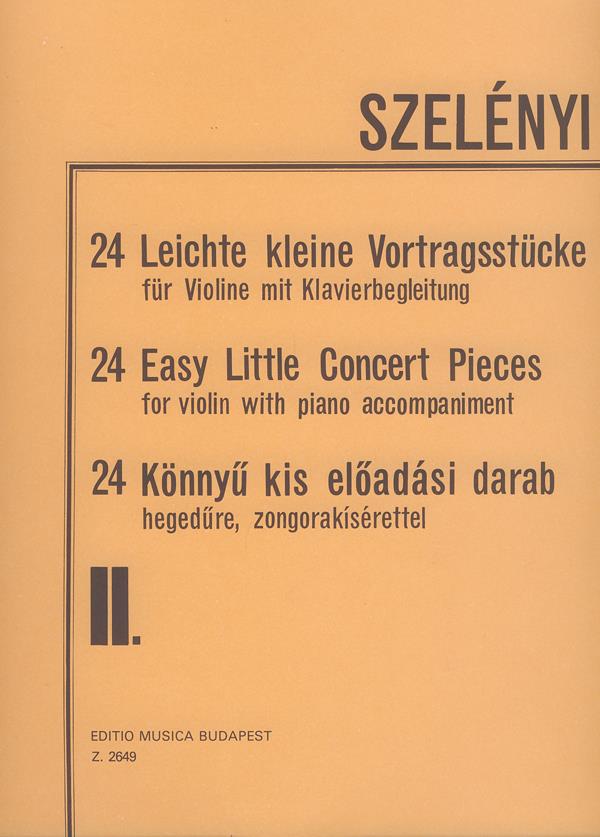 24 leichte kleine Vortragsstücke II - pro housle a klavír