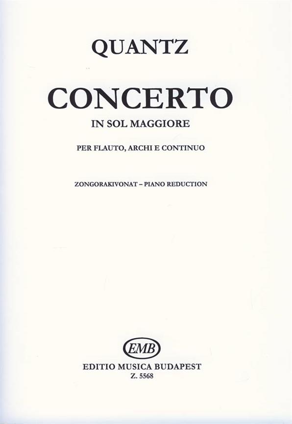 Concerto In Sol Maggiore Per Flauto, Archi E Con - příčná flétna a klavír