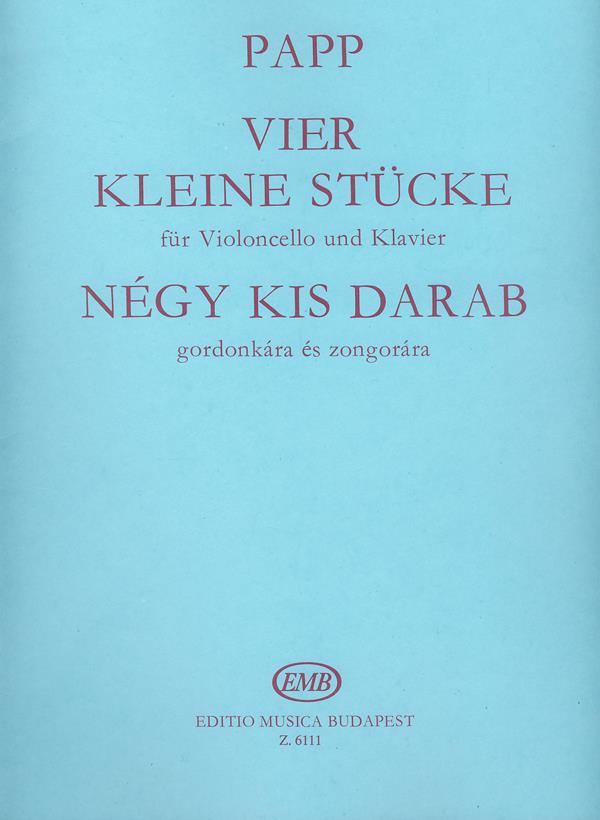 Vier kleine Stücke - violoncello a klavír