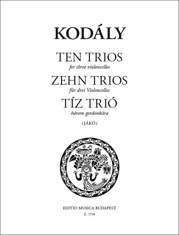 Zehn Trios (aus Tricinien bearbeitet von J. Jako - (aus Tricinien' bearbeitet von J. Jákó)' - pro violoncello