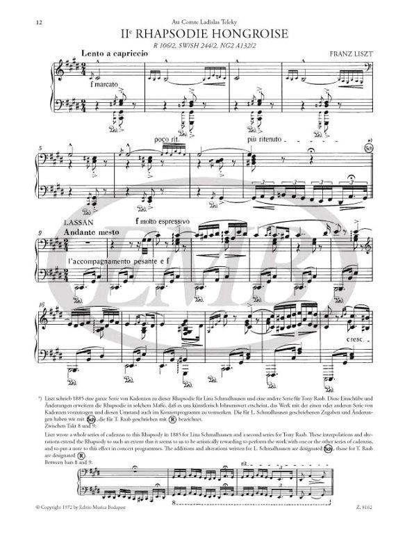 II. Rhapsodie hongroise - pro klavír