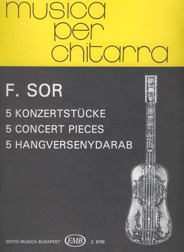 5 Konzertstücke für Gitarre - pro kytaru